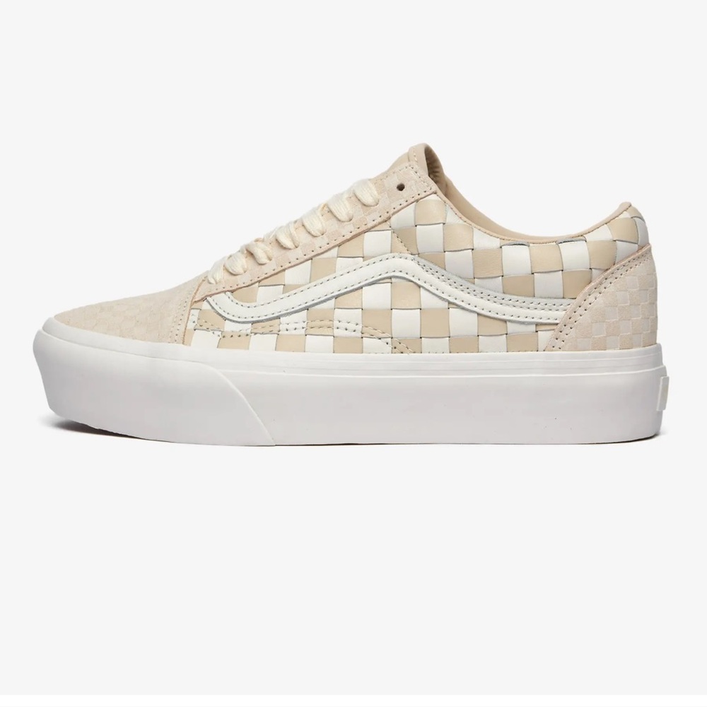 Vans Old Skool Platform Woven Leather Size 8